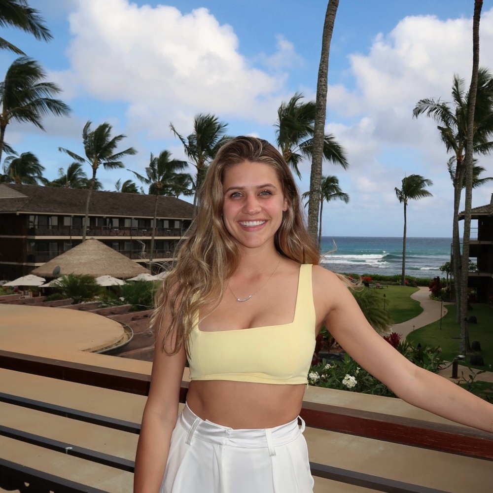 Princess Polly Light Yellow Crop Top